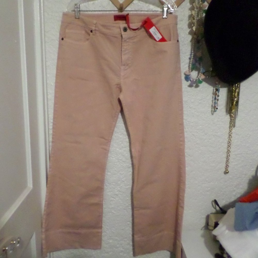 The Gigi Nina Wide Leg Flare Jeans Pink Sz 14 NWT